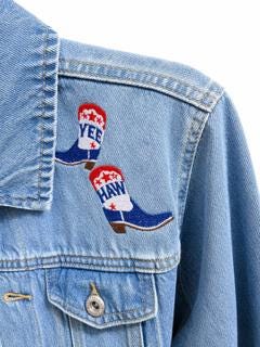 Red White & Rowdy Denim Jacket | Patriotic Cowgirl Jacket | Western Concert Outfit