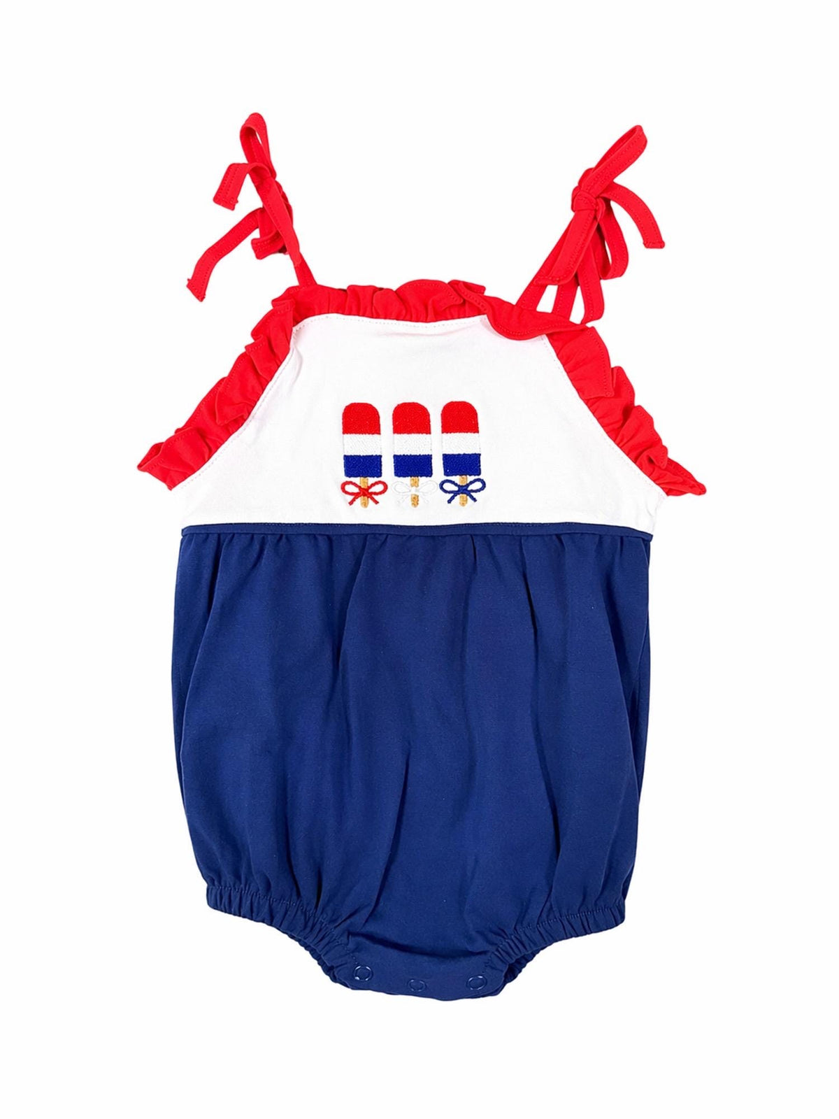 All-American Cutie Bubble Romper | Patriotic Baby Outfit | 100% Cotton