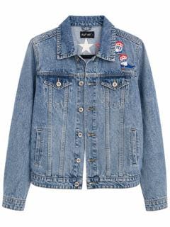 Red White & Rowdy Denim Jacket | Patriotic Cowgirl Jacket | Western Concert Outfit