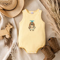 Western Baby Bubble Romper | Cowboy Cowgirl Outfit | Neutral Baby Clothes | Embroidered Infant Romper