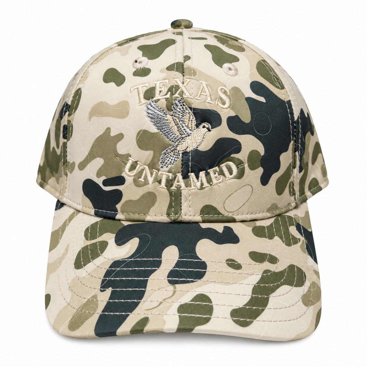Texas Untamed Dove Hunting Hat | Camo Performance Snapback | Lightweight Outdoor Cap