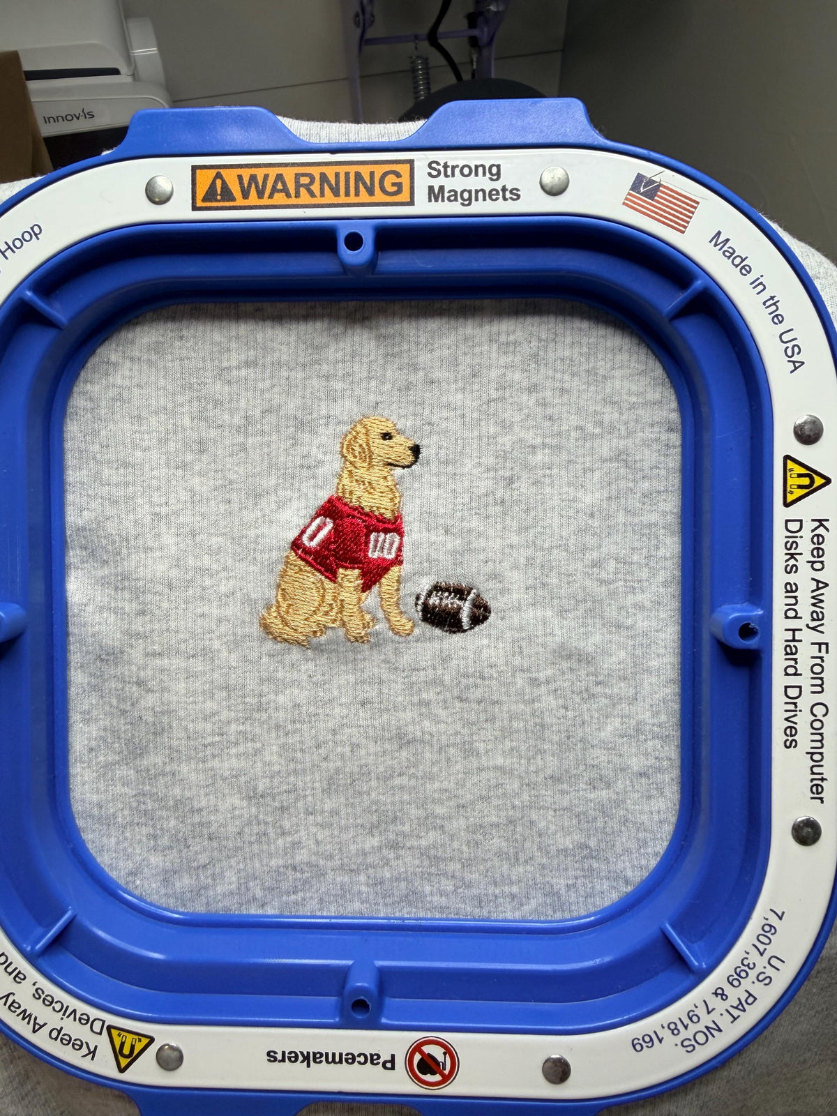 Custom Golden Retriever Football Tank Top, Embroidered Dog Mom Jersey (Team Color)
