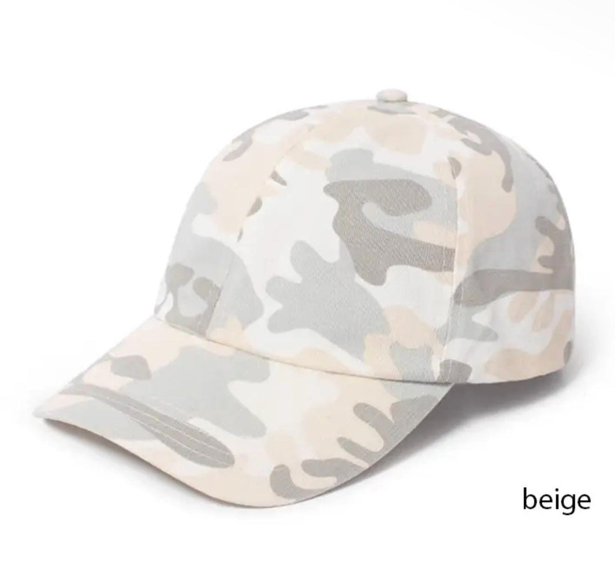 Take Me Hunting Tell Me I’m Pretty Embroidered Beige Camo Hat