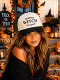 Baddest Witch in Town Embroidered Trucker Hat – Halloween Fall Baseball Cap