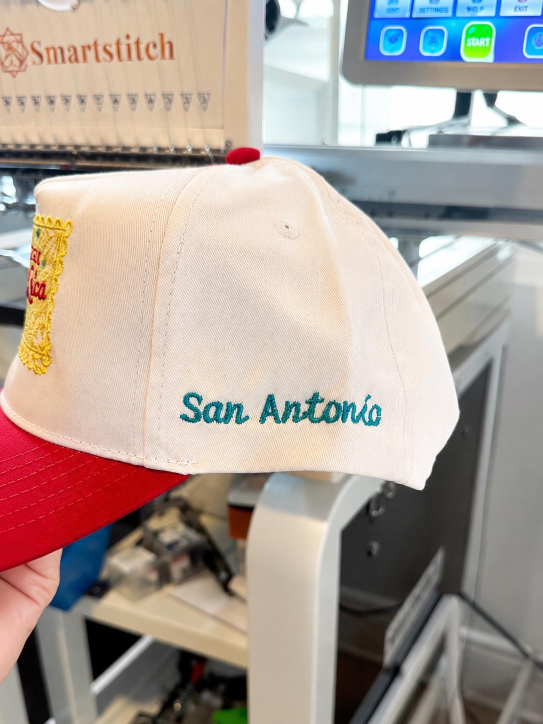 Personalized Texas Trucker Hat, Custom Western Cowgirl Cap, Retro Red Snapback (Made in Texas)