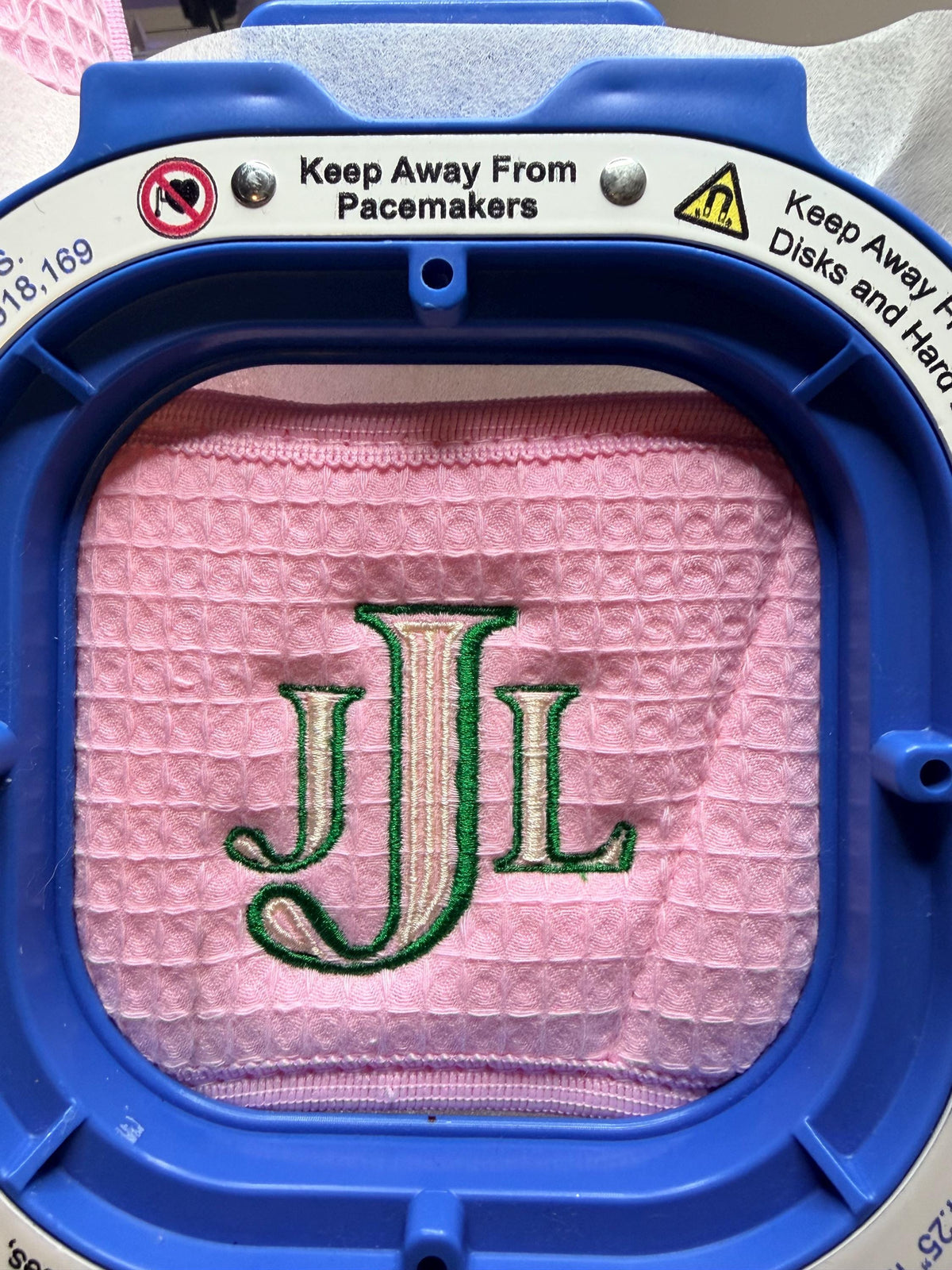 Custom Monogram Waffle Spa Slippers, Personalized Bridesmaid Gifts (Pink)
