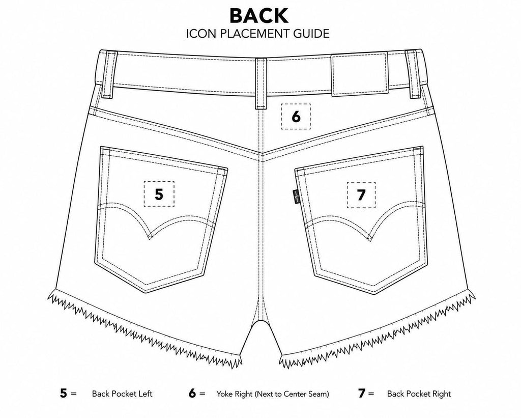 Custom Embroidered Levi's Denim Shorts, Game Day Tailgate Cutoffs