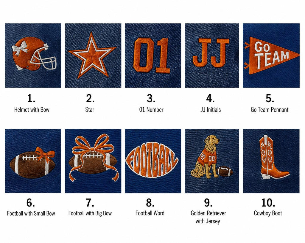 Custom Embroidered Levi's Denim Shorts, Game Day Tailgate Cutoffs