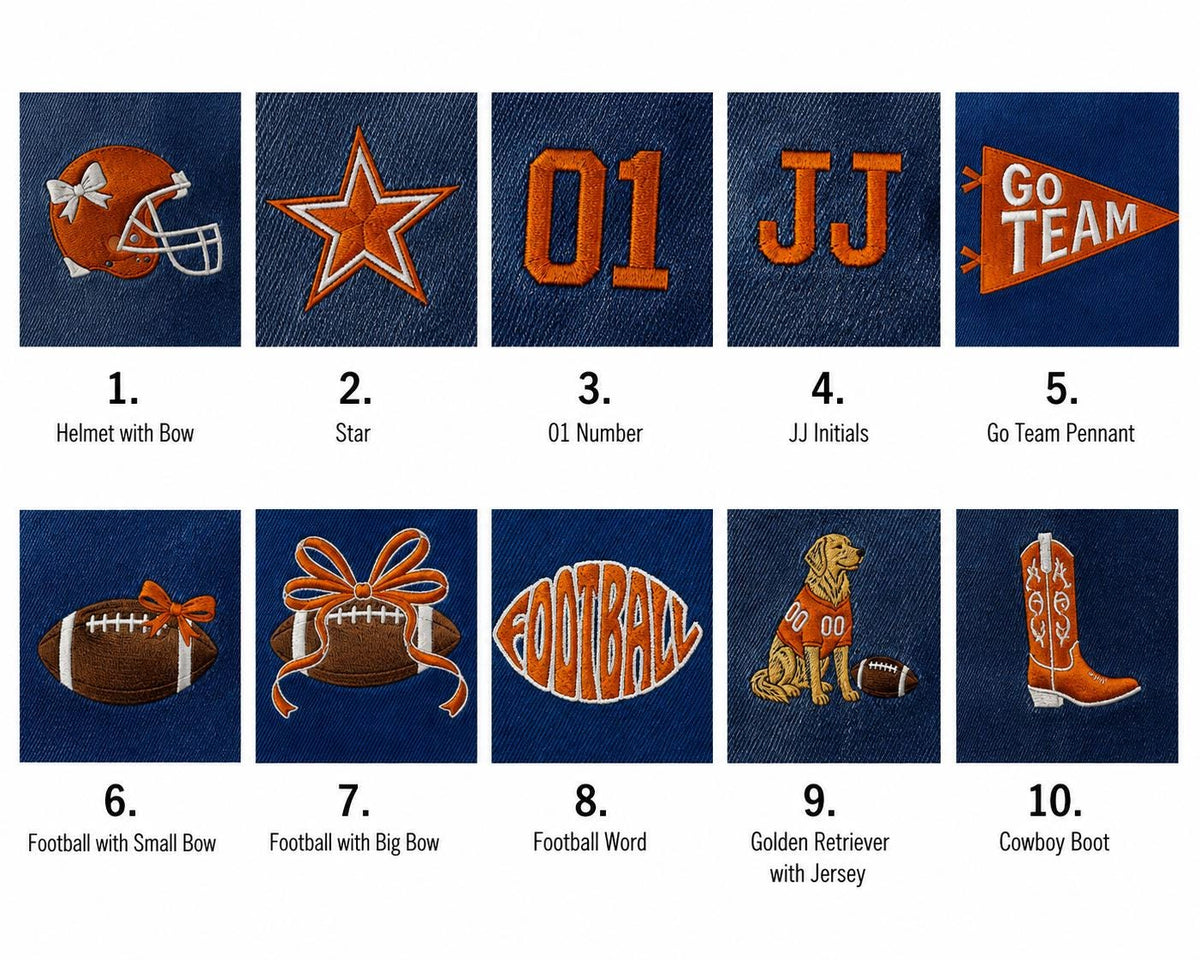 Custom Embroidered Levi's Denim Shorts, Game Day Tailgate Cutoffs