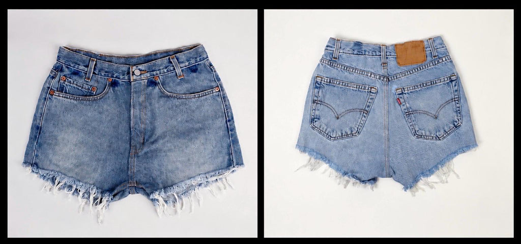 Custom Embroidered Levi's Denim Shorts, Game Day Tailgate Cutoffs
