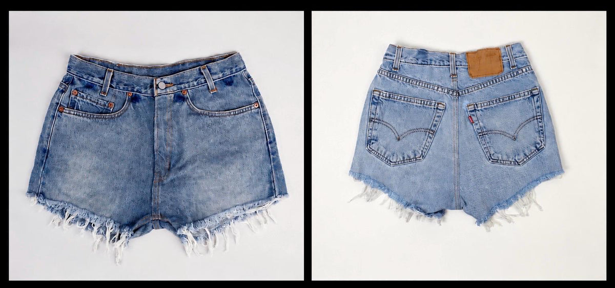 Custom Embroidered Levi's Denim Shorts, Game Day Tailgate Cutoffs