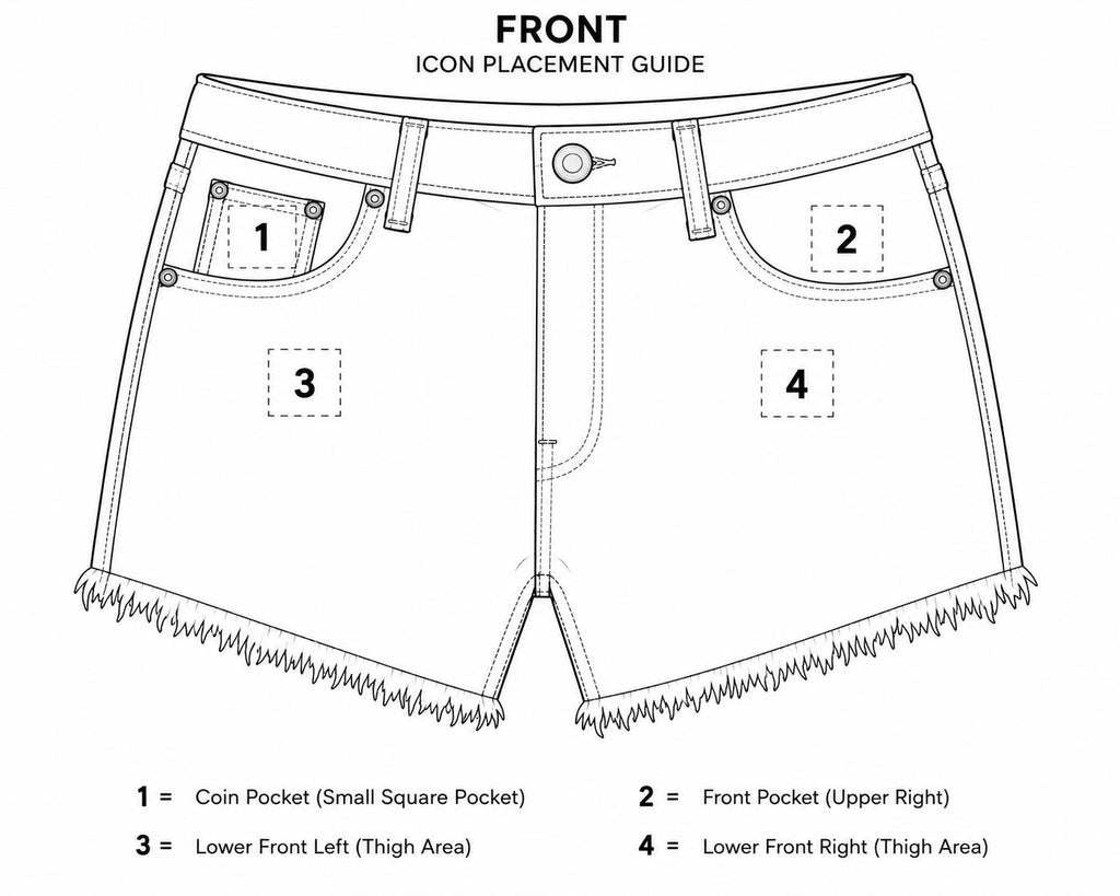 Custom Embroidered Levi's Denim Shorts, Game Day Tailgate Cutoffs
