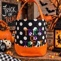 Personalized Trick or Treat Bag, Embroidered Halloween Candy Basket for Kids