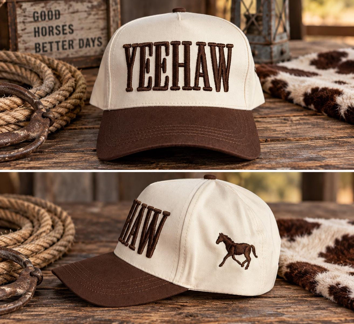 Yeehaw Trucker Hat, Western Snapback Cap, Puff Embroidery Cowgirl Hat, Rodeo Outfit