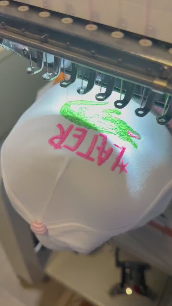 Later Gator Trucker Hat | Pink Stripe Snapback | Girly Southern Boutique Hat | Trendy Womens Cap
